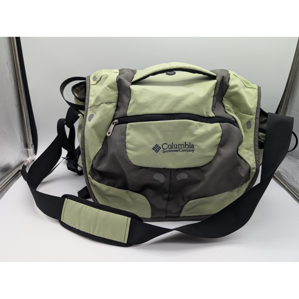 Columbia Sportswear Messenger Bag Sage Green Grey Laptop Crossbody Travel Bag